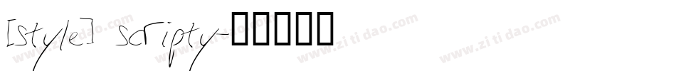 [style] scripty字体转换